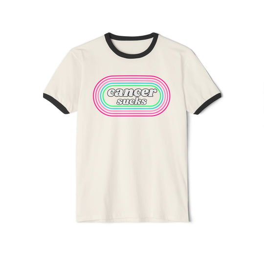 Cancer Sucks Retro Ringer T-Shirt