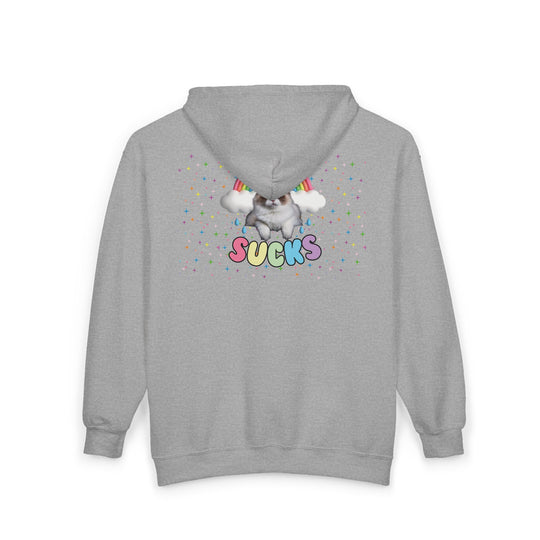 Cancer Sucks, But Here's a Cutie Cat Zip Up Hoodie