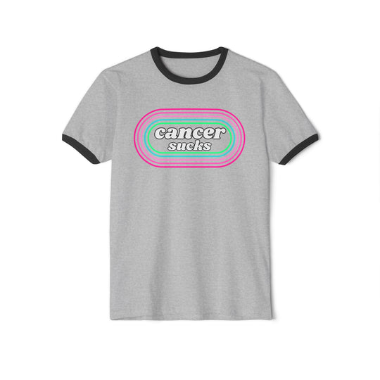 Cancer Sucks Retro Ringer T-Shirt