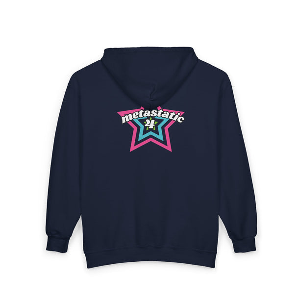 metastatic 4 — superhero star emblem - zipped hoodie