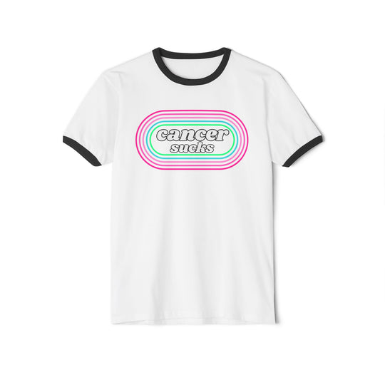 Cancer Sucks Retro Ringer T-Shirt
