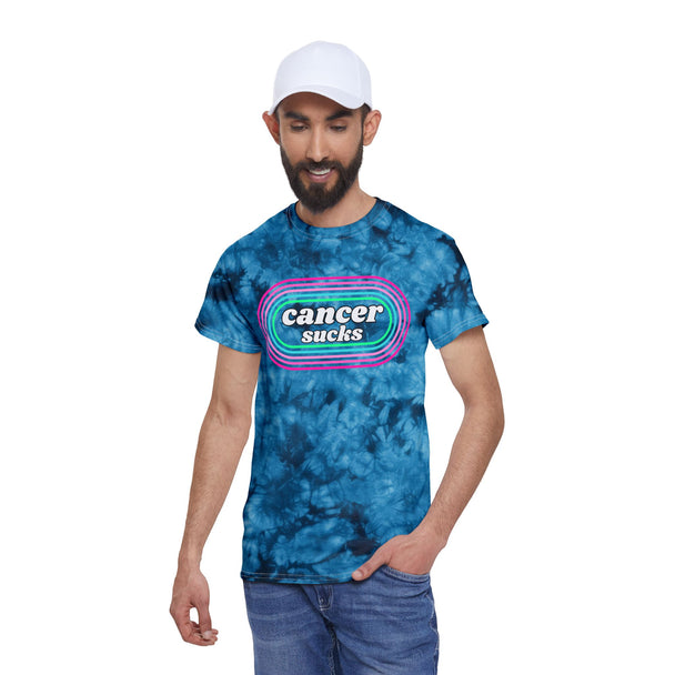 Cancer Sucks Retro Tie-Dye T-Shirt