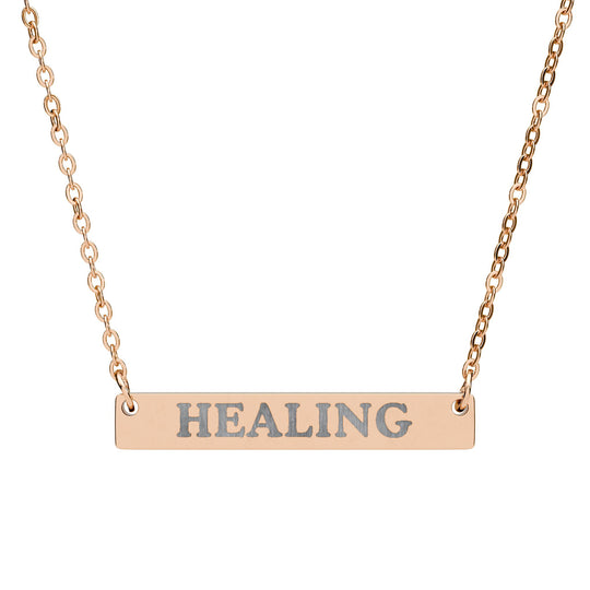 HEALING Bar Necklace  —  Pendant for Cancer & Trauma Survivors