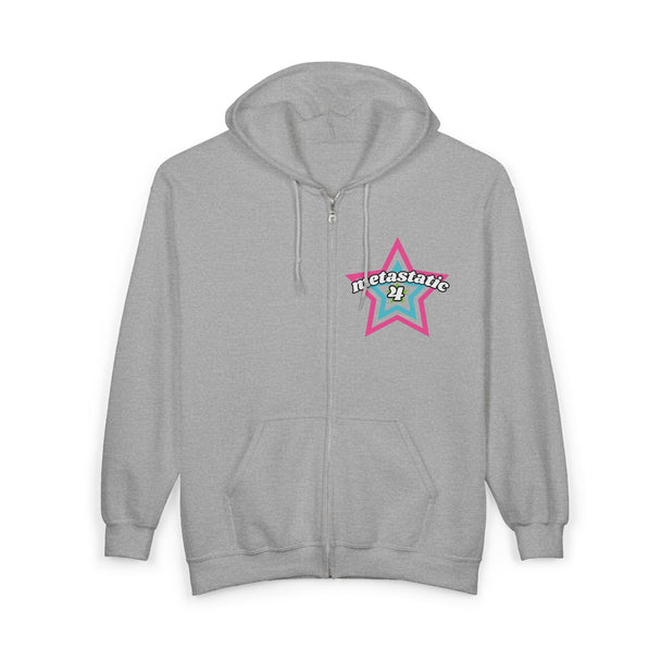 metastatic 4 — superhero star emblem - zipped hoodie