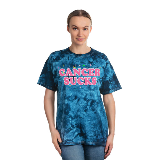 Cancer Sucks Stars Tie-Dye T-Shirt