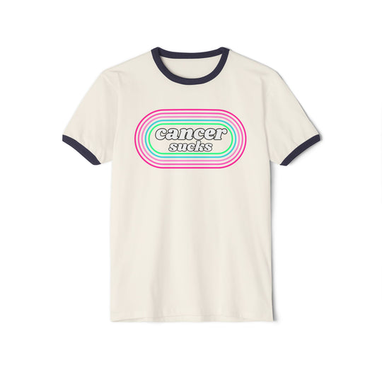 Cancer Sucks Retro Ringer T-Shirt