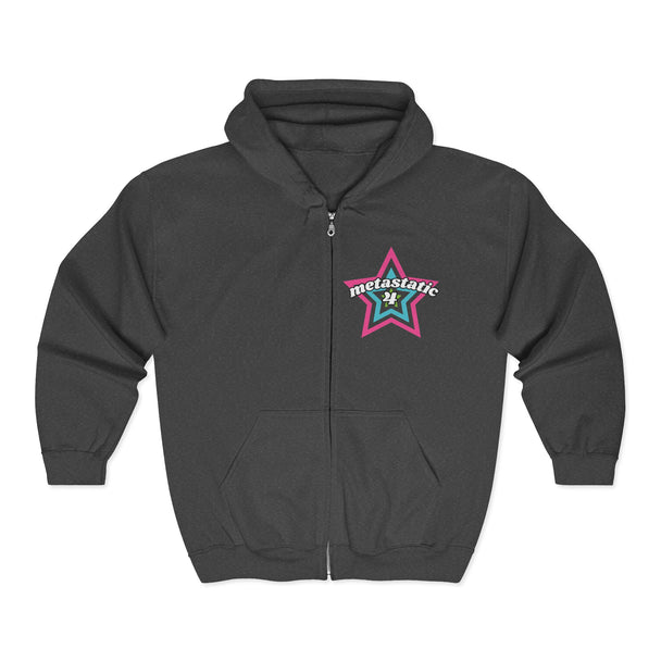metastatic 4 — superhero star emblem - zipped hoodie