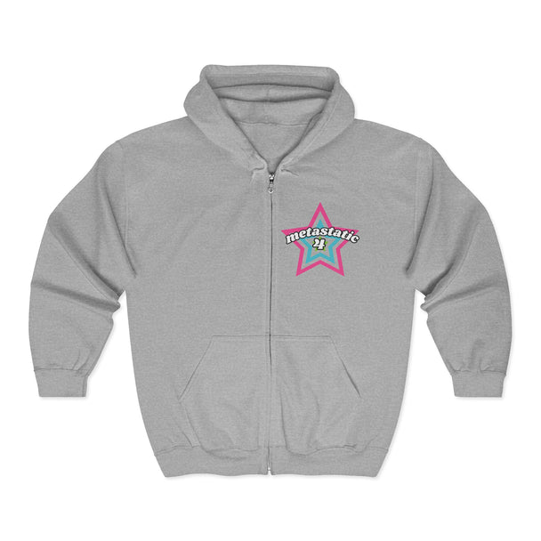 metastatic 4 — superhero star emblem - zipped hoodie