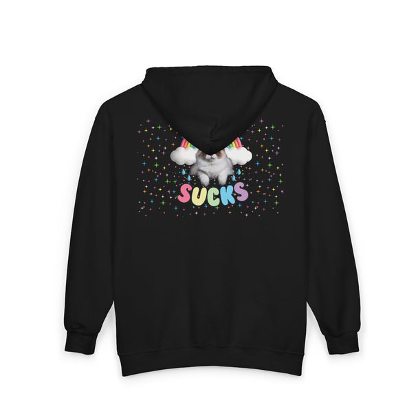 Cancer Sucks, But Here's a Cutie Cat Zip Up Hoodie