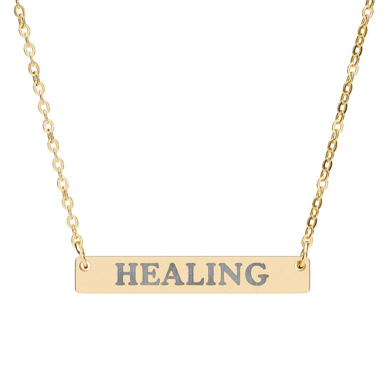 HEALING Bar Necklace  —  Pendant for Cancer & Trauma Survivors