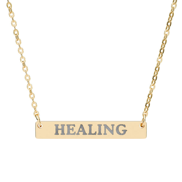 HEALING Bar Necklace  —  Pendant for Cancer & Trauma Survivors
