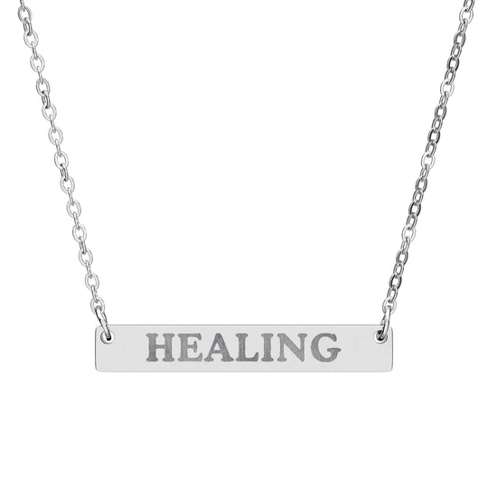 HEALING Bar Necklace  —  Pendant for Cancer & Trauma Survivors