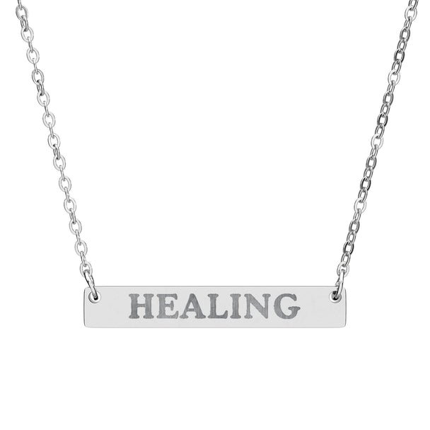 HEALING Bar Necklace  —  Pendant for Cancer & Trauma Survivors