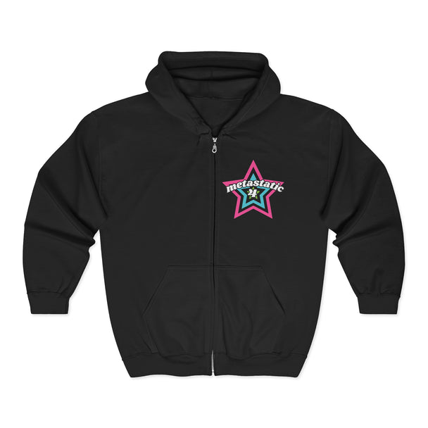metastatic 4 — superhero star emblem - zipped hoodie