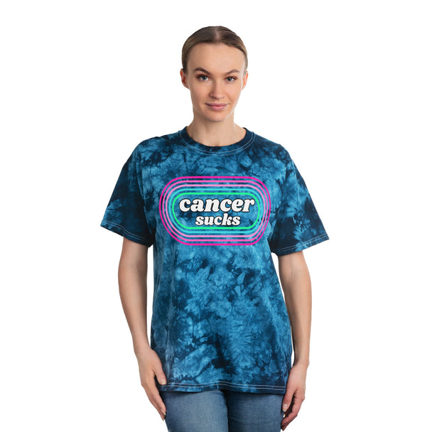 Cancer Sucks Retro Tie-Dye T-Shirt