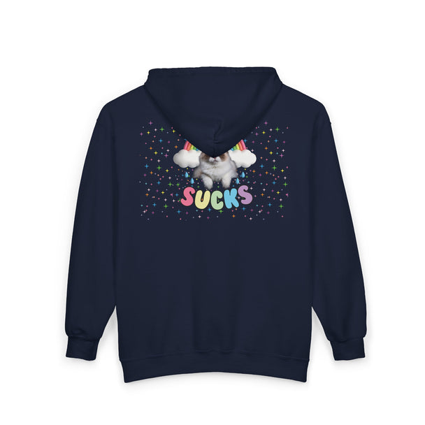 Cancer Sucks, But Here's a Cutie Cat Zip Up Hoodie